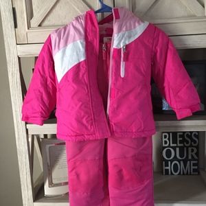 Girls Pink Coat & Snowpants